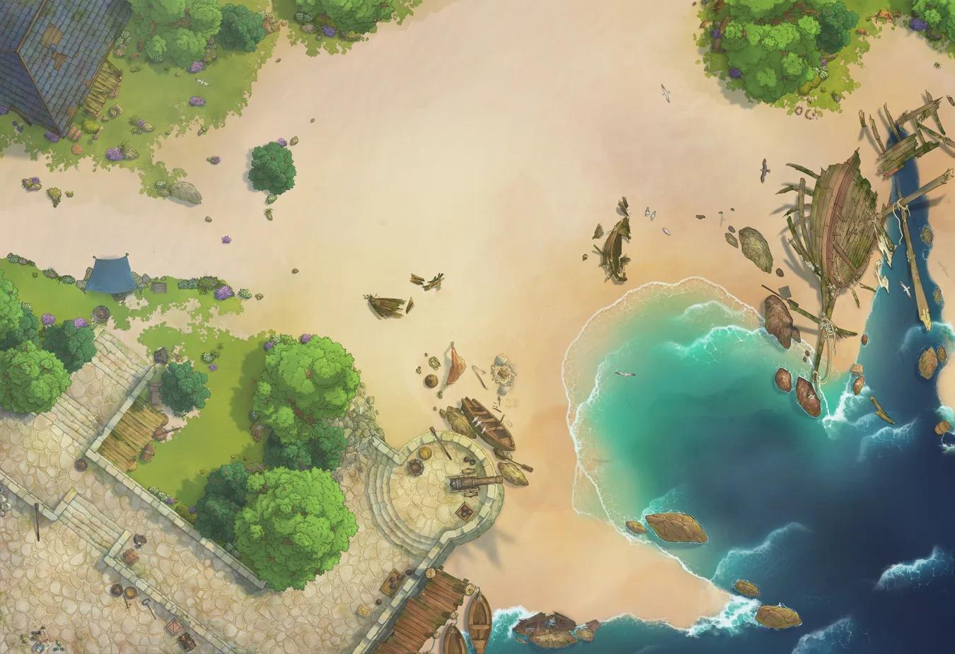 Secret Cove map, No Cliff Day variant thumbnail