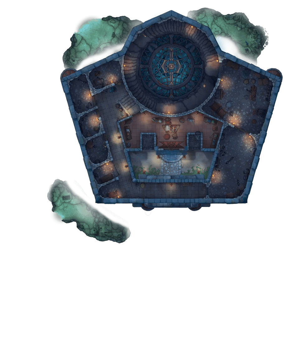 Fortress Prison map, Interior Night No BG variant thumbnail