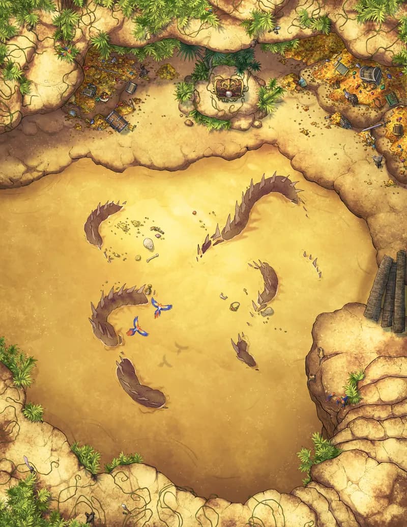Jungle Treasure Trove map, Sand Serpant variant thumbnail