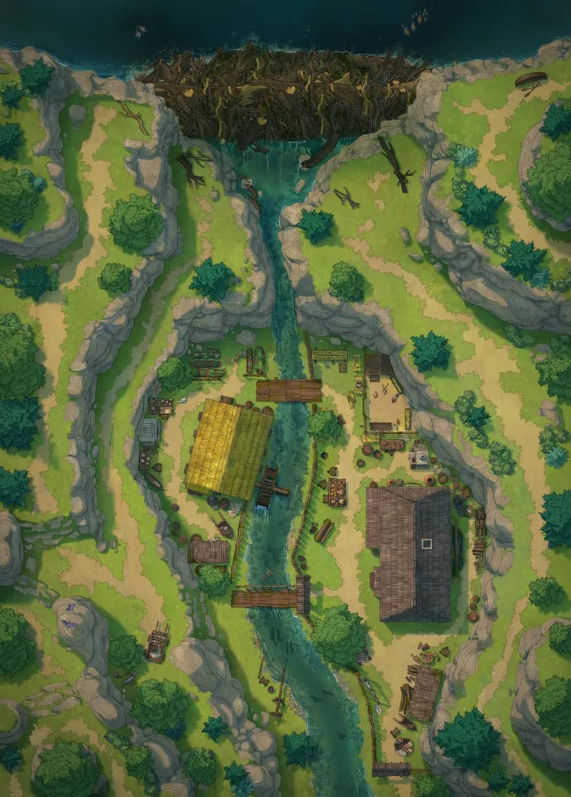Riverside Mill map, Beaverdam variant thumbnail