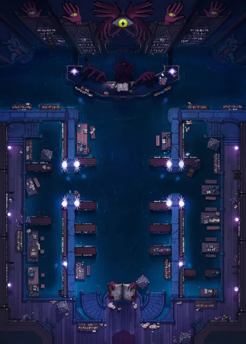 Demonic Library map, Flooded variant thumbnail