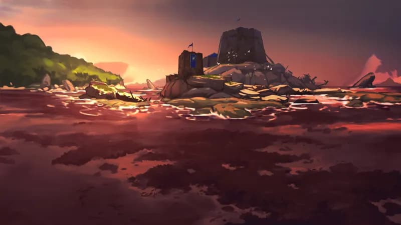 Tidal Isle Fort map, Sunset variant thumbnail