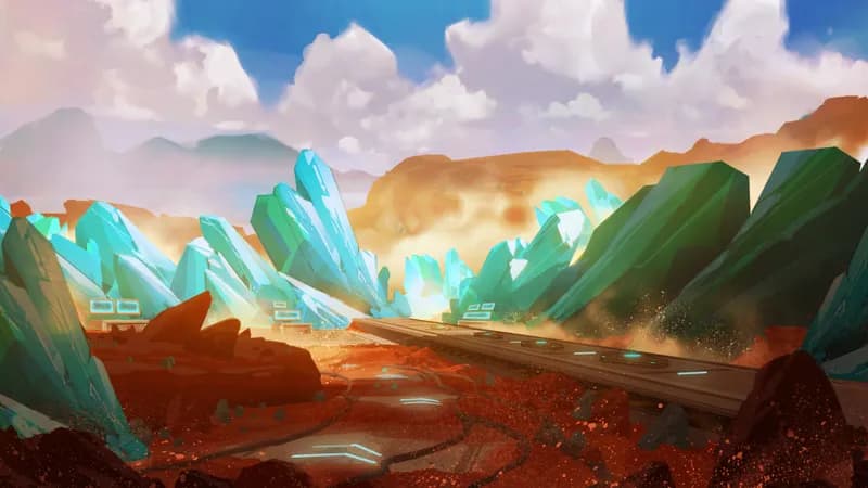 Crystal Mines map, Open Sky variant thumbnail