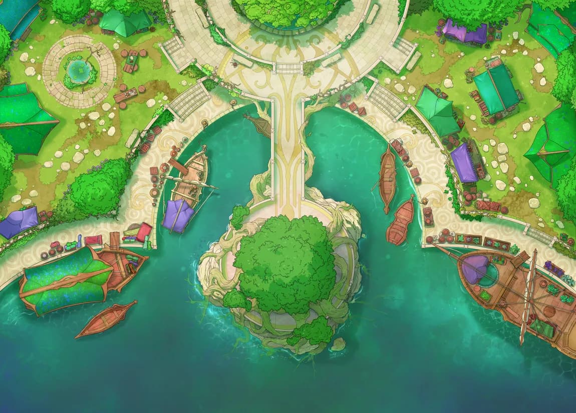 Elven Harbour map, Summer variant thumbnail