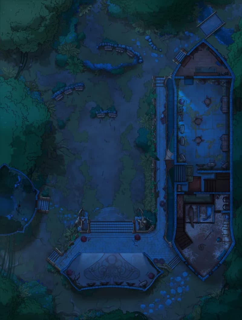 Elven Archery School map, Interior Floor 01 Night variant thumbnail