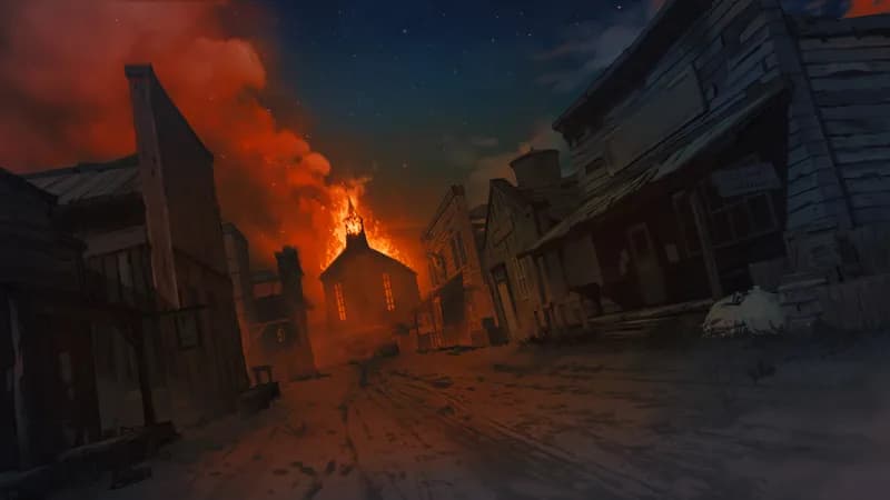 Wild West Town map, Church Fire variant thumbnail