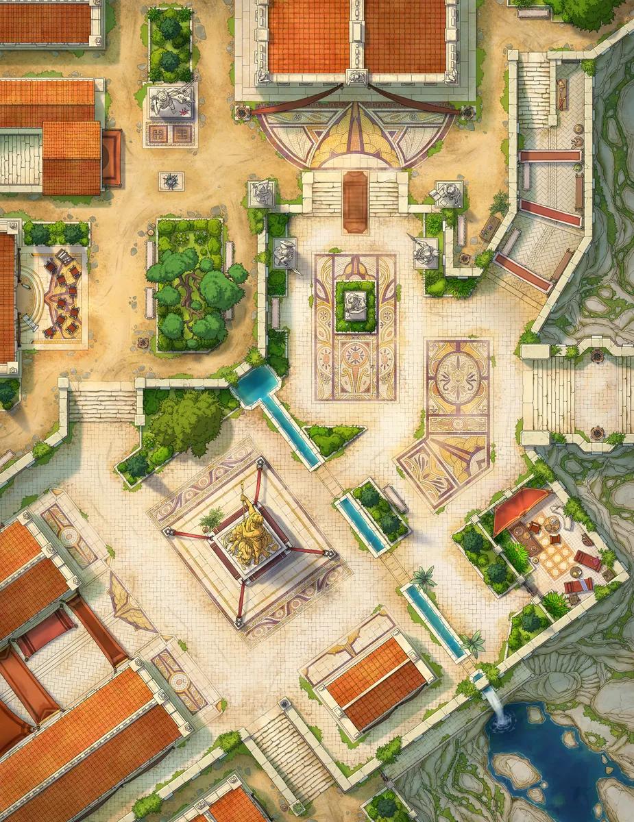 Ancient City Plaza map, No Market Day variant thumbnail