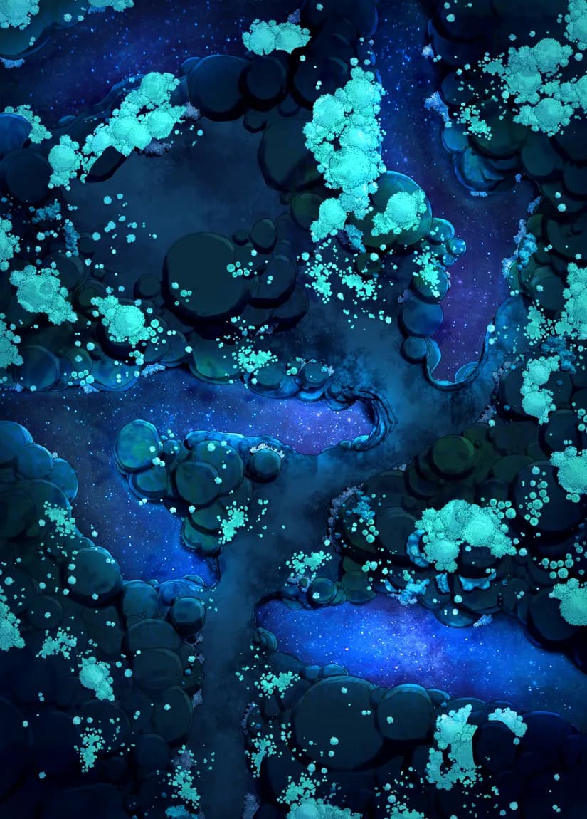 Coral Witch Cottage map, Glowing Fungas Cave variant thumbnail