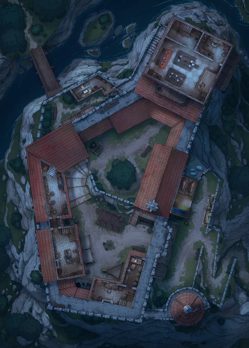 Island Toll Castle map, Floor 1 Dark variant thumbnail