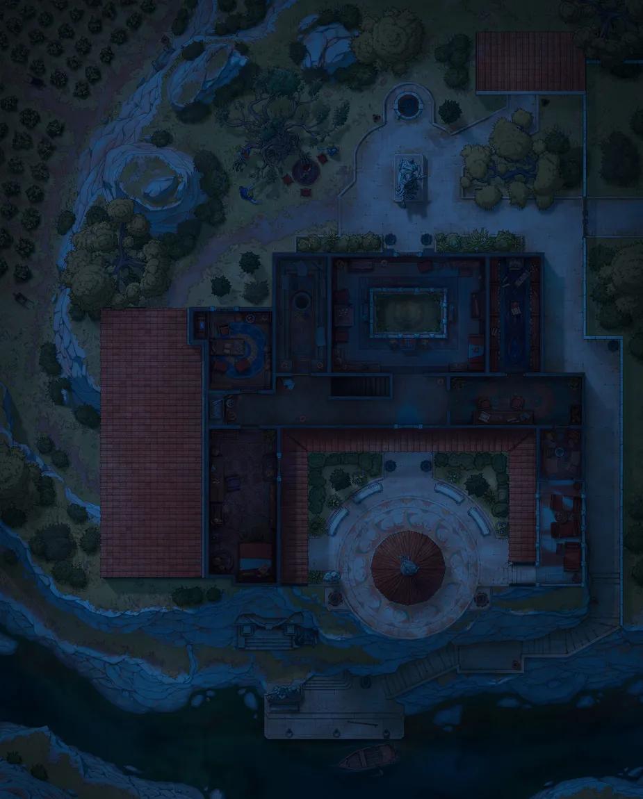 Archon's Villa map, Second Floor Dark variant thumbnail