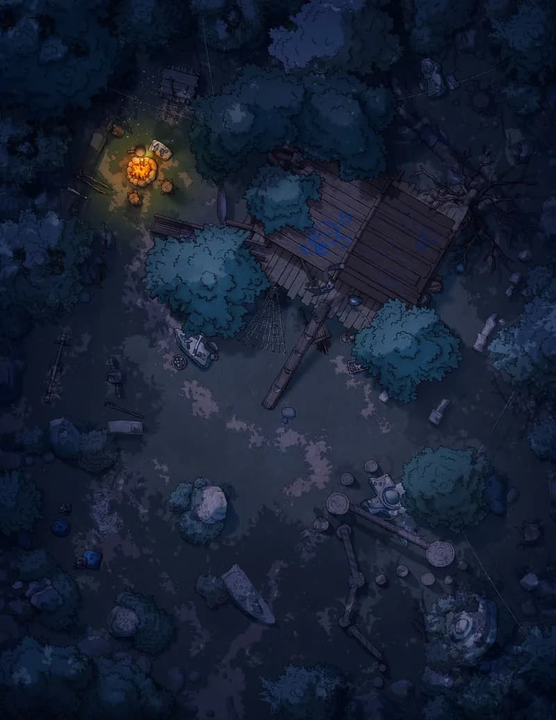 Young Adventurer's Hideout map, Rooftop Night variant thumbnail