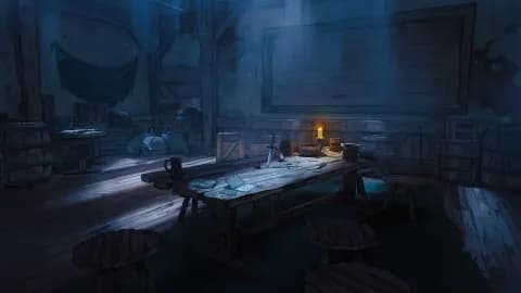 Thieves Guild Hideout map, No Heist Props Night variant