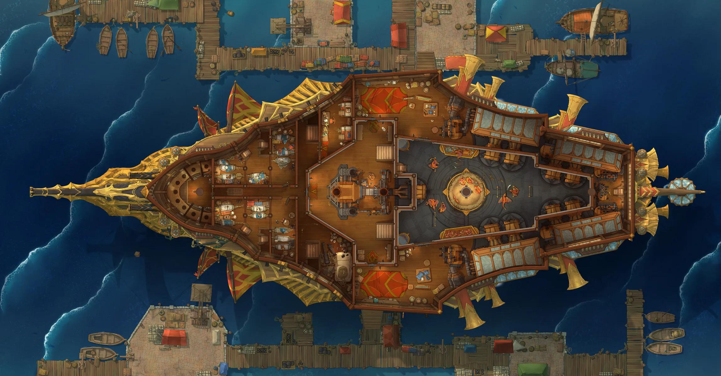 Dragon Ship - Lower Deck map, Background Day variant thumbnail