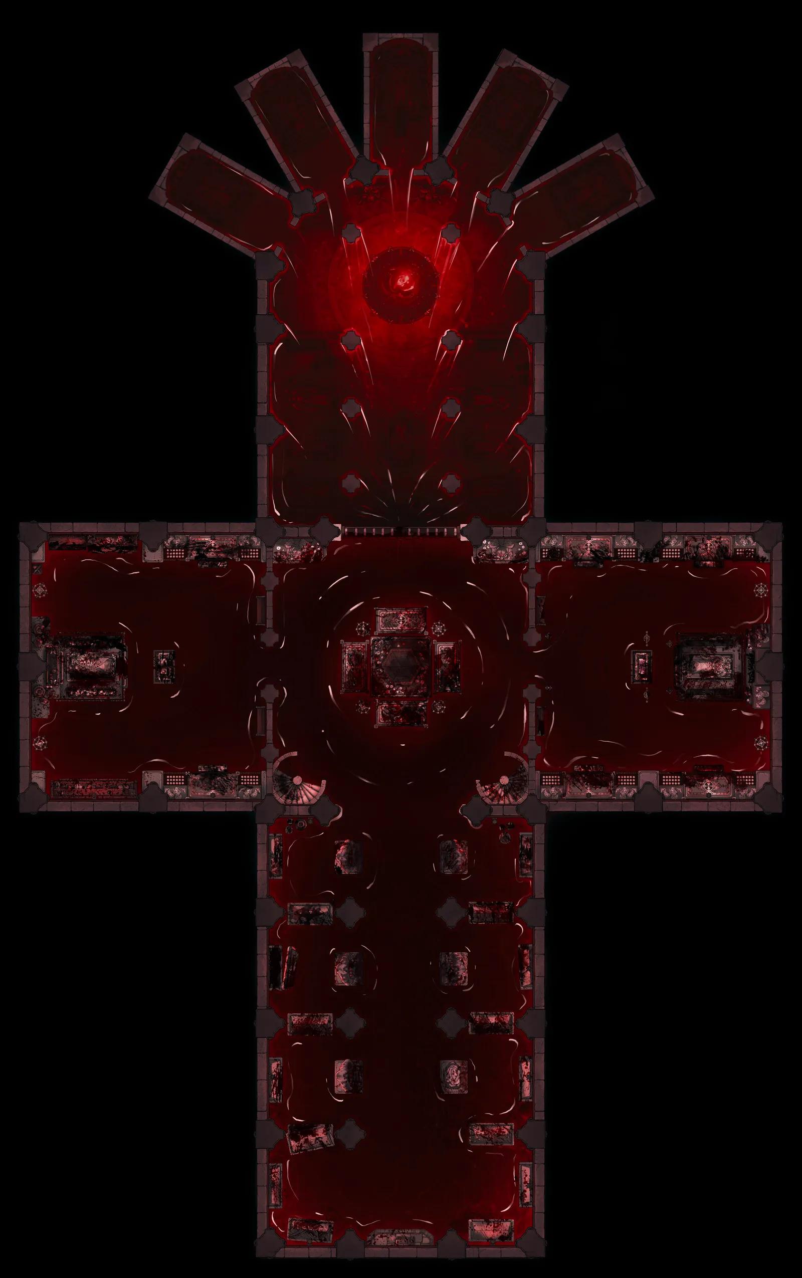 Grand Cathedral Crypt map, Blood Flood variant thumbnail