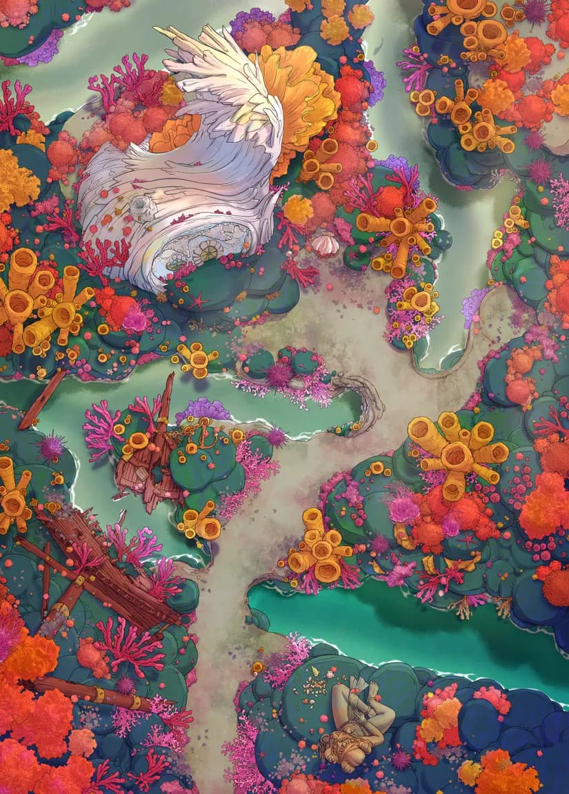 Coral Witch Cottage map, Lowtide variant thumbnail