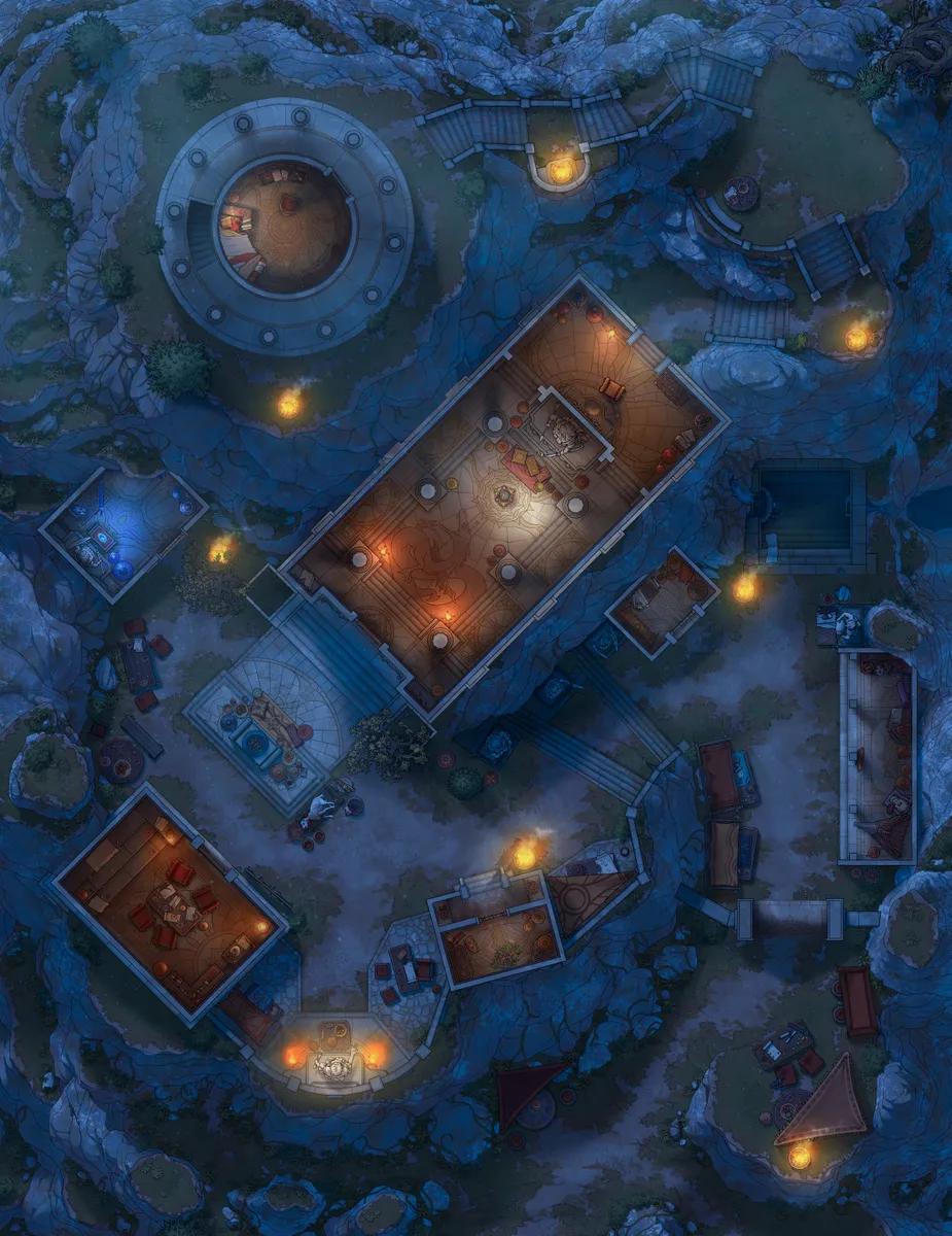Temple of the Oracle map, Interiors Night variant thumbnail