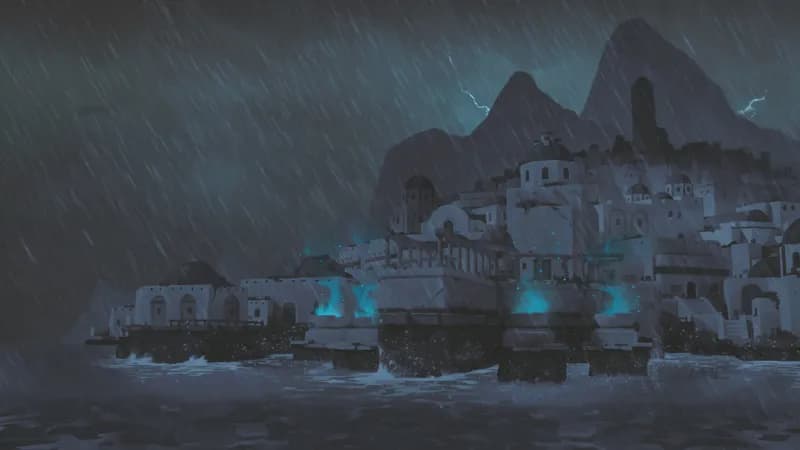 Shimmering Port map, Rain variant thumbnail