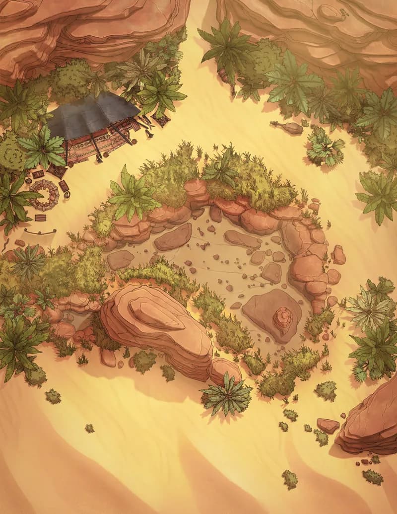 Verdant Oasis map, Drought variant thumbnail