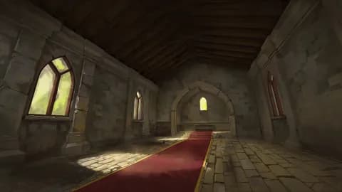 Peaceful Village Church map, Interior Empty Day variant