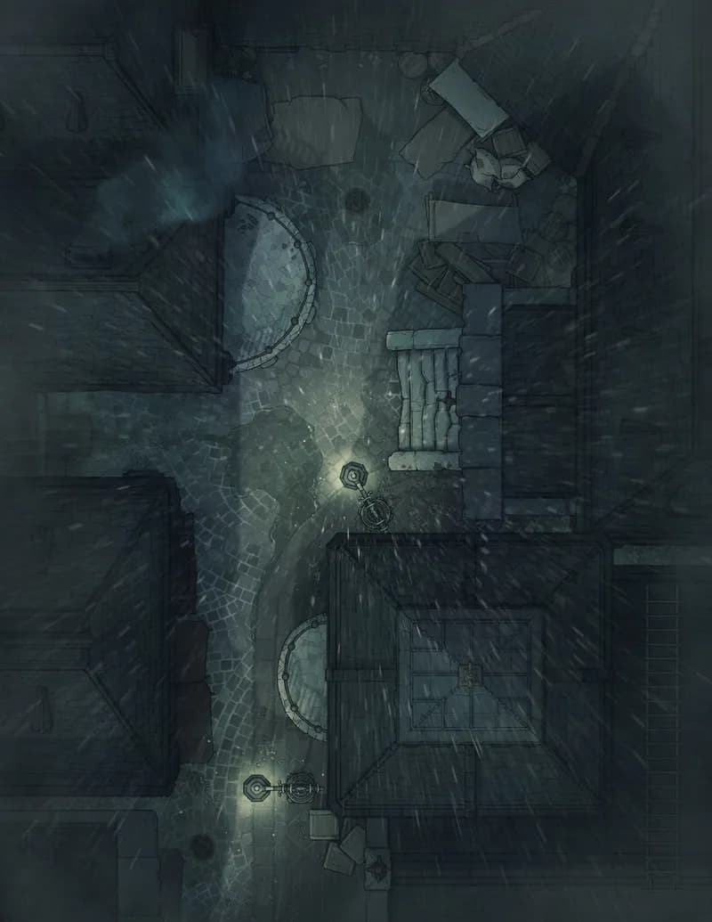Dark Alleys map, Layout 2 Rain variant thumbnail