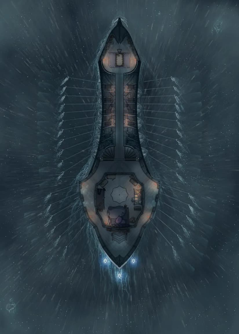 Drow Warship Interior map, Rain Middle Deck variant thumbnail