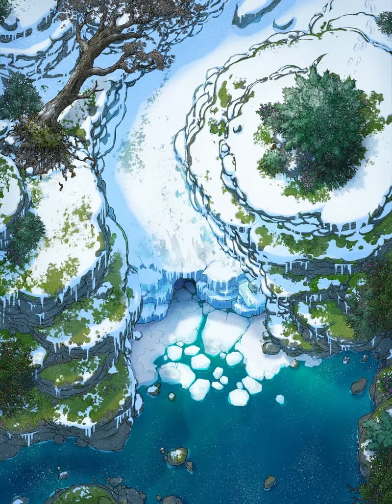 Melting Glacier map, Flood variant thumbnail