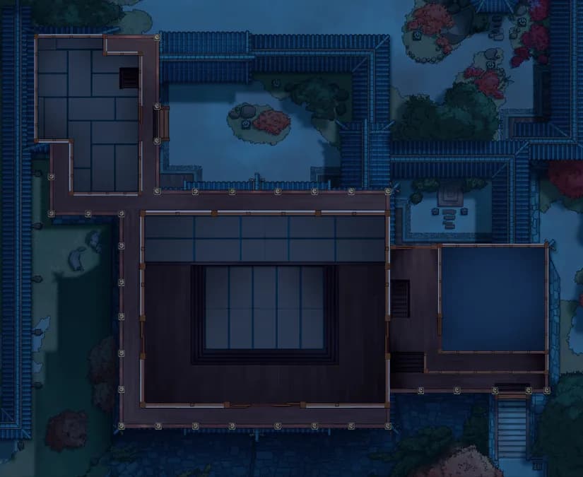 Japanese Castle Interior map, Floor 01 Empty Night variant thumbnail