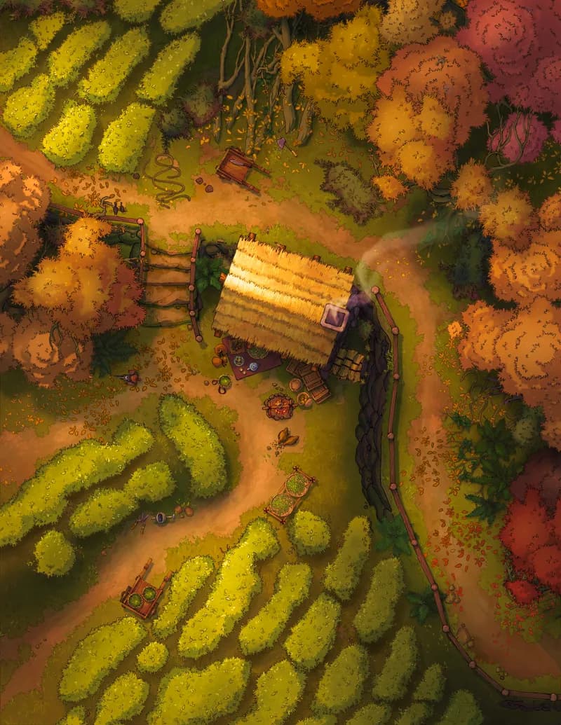 Secluded Tea Valley map, Autumn variant thumbnail