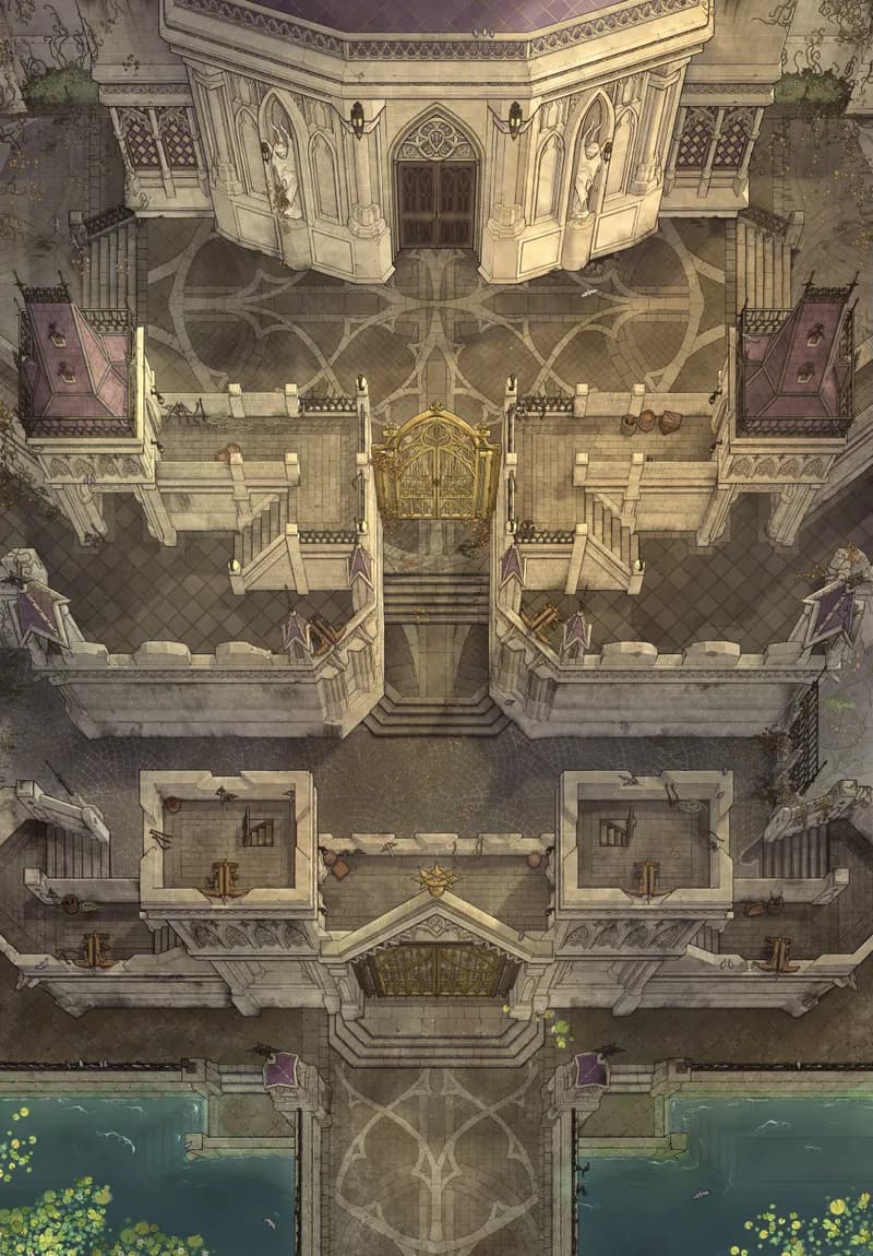 Gated Ramparts map, Moat variant thumbnail