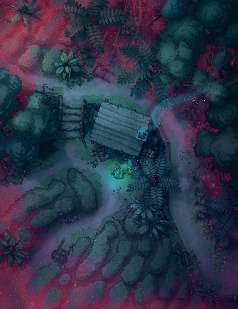 Secluded Tea Valley map, Dark Presence variant thumbnail