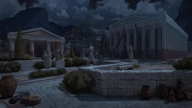 Ancient City Plaza map, Dark variant thumbnail