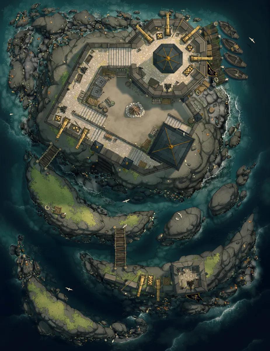 Tidal Isle Fort map, Imperial Fort variant thumbnail