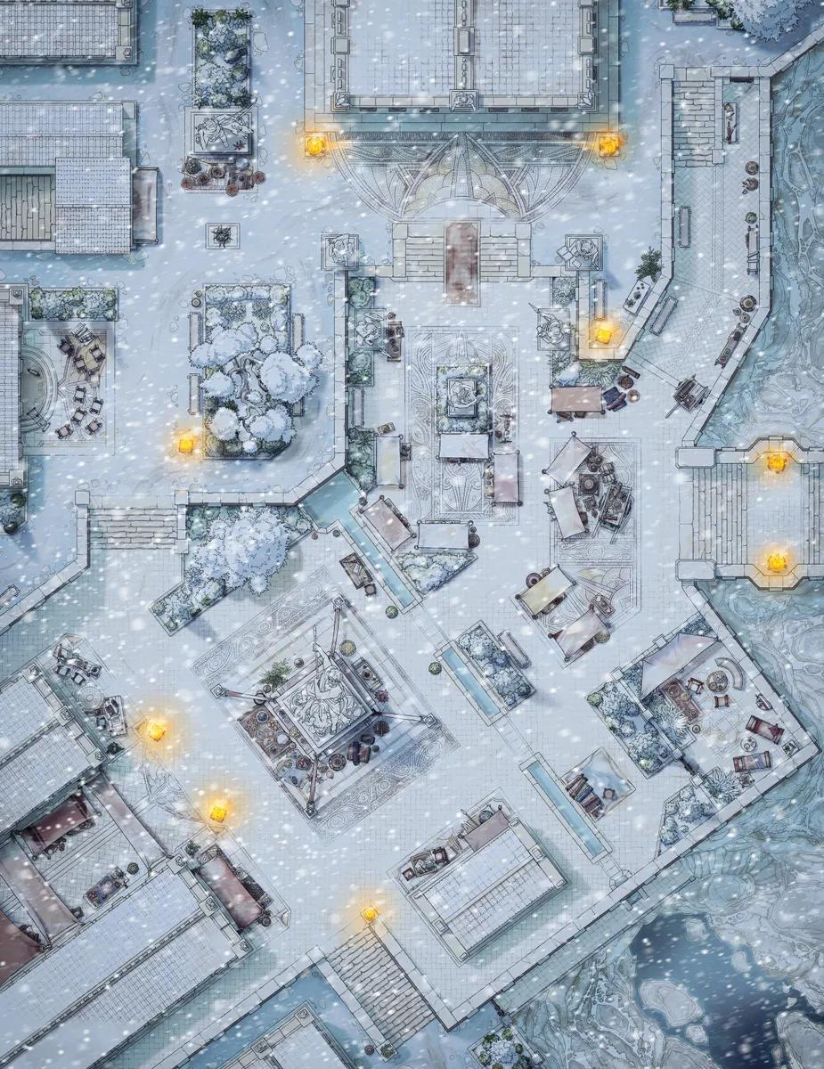 Ancient City Plaza map, Winter variant thumbnail