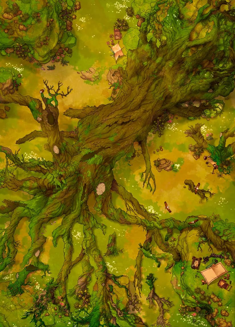 Fallen Ancient Tree map, Grasslands Day variant thumbnail