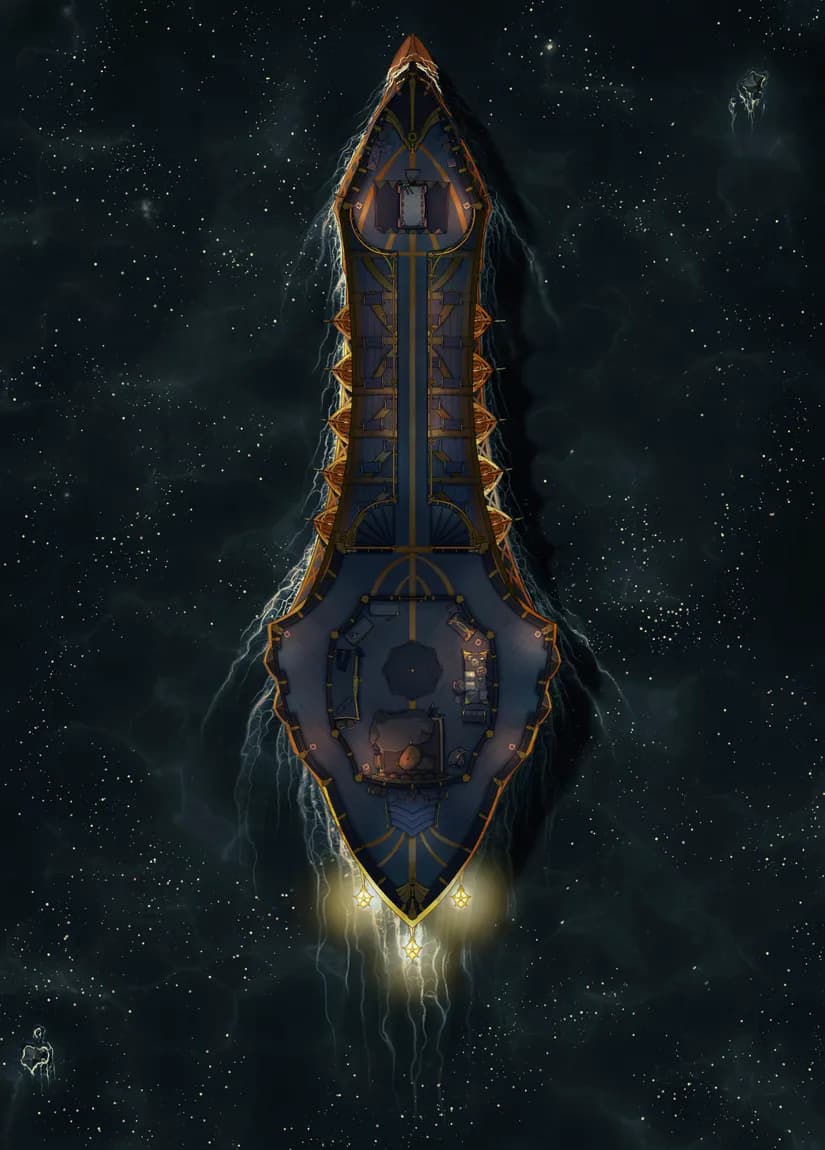 Drow Warship Interior map, Ornate Middle Deck variant thumbnail