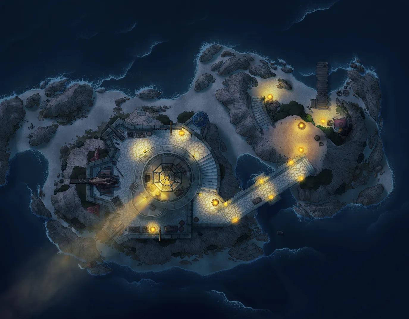 Lighthouse Isle map, No Ships Night variant thumbnail