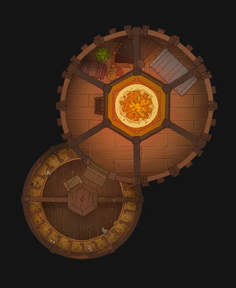 Gryphon Roost Inn map, Floor 2 Light variant thumbnail