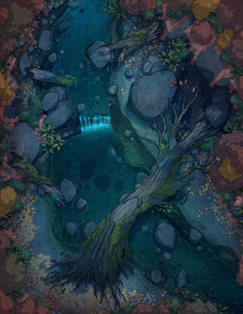 Treant Falls map, Normal Tree Night variant thumbnail