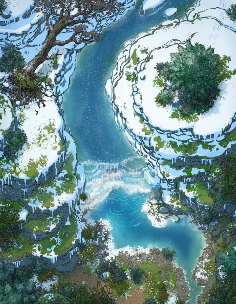 Melting Glacier map, Waterfall variant thumbnail