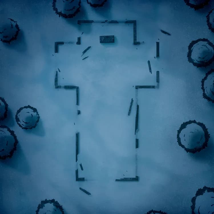Remote Ice Village map, Church Ruins Night variant thumbnail