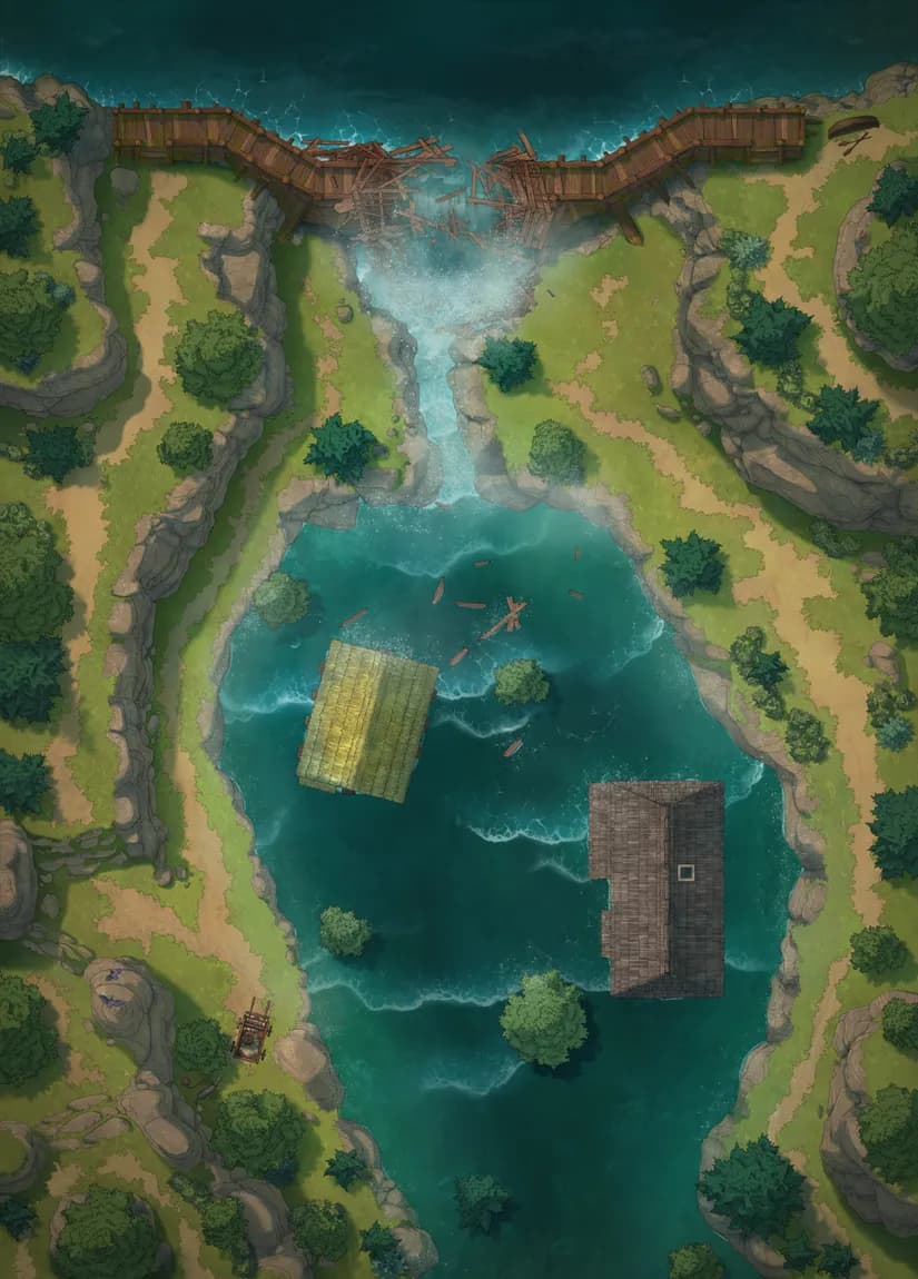 Riverside Mill map, Dam Break Stage 03 variant thumbnail