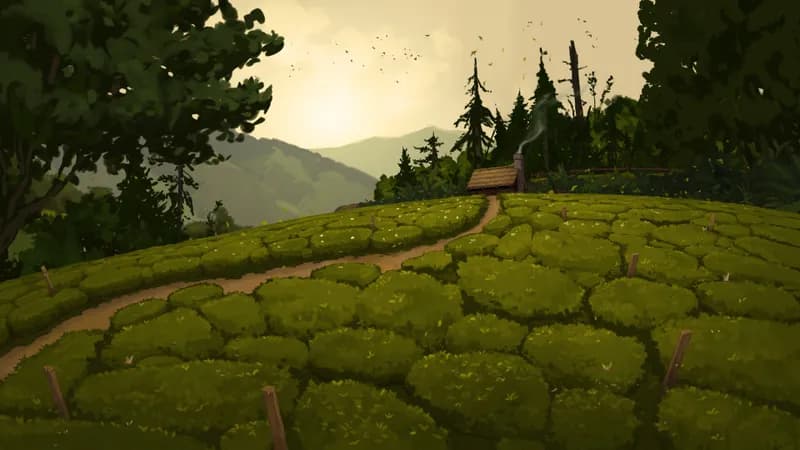 Secluded Tea Valley map, Woodlands Day variant thumbnail