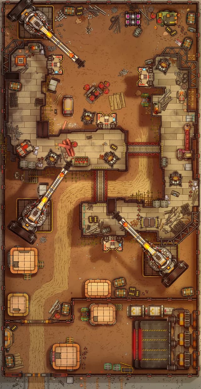 Construction Site map, No Vehicles variant
