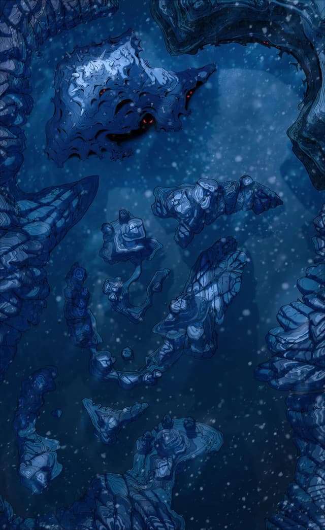 Alien Canyon Burrows map, Winter Night variant